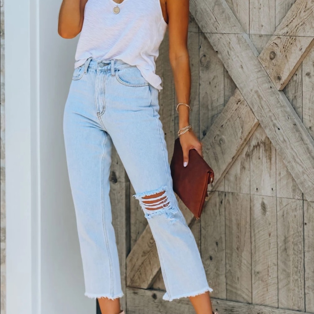 COPY - High rise distressed boyfriend jeans